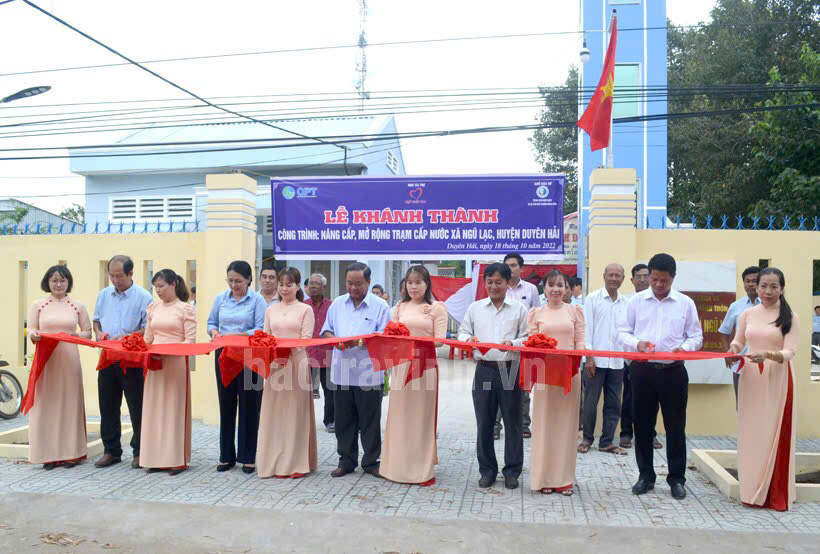 LỄ KHÁNH THÀNH CÔNG TRÌNH NÂNG CẤP, MỞ RỘNG TRẠM NƯỚC XÃ NGŨ LẠC HUYỆN DUYÊN HẢI